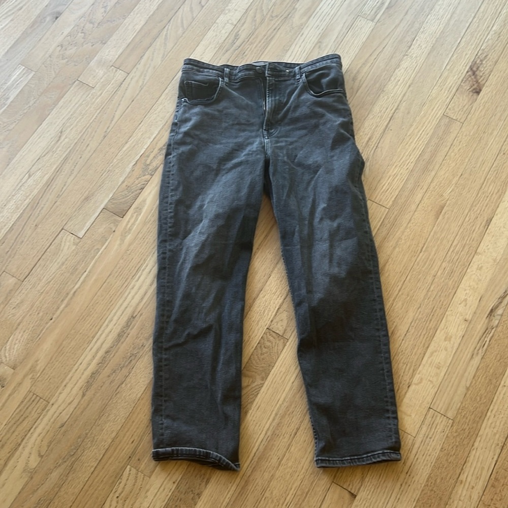 Everlane - The High Rise Straight Jean - Ankle Length - Washed Black
